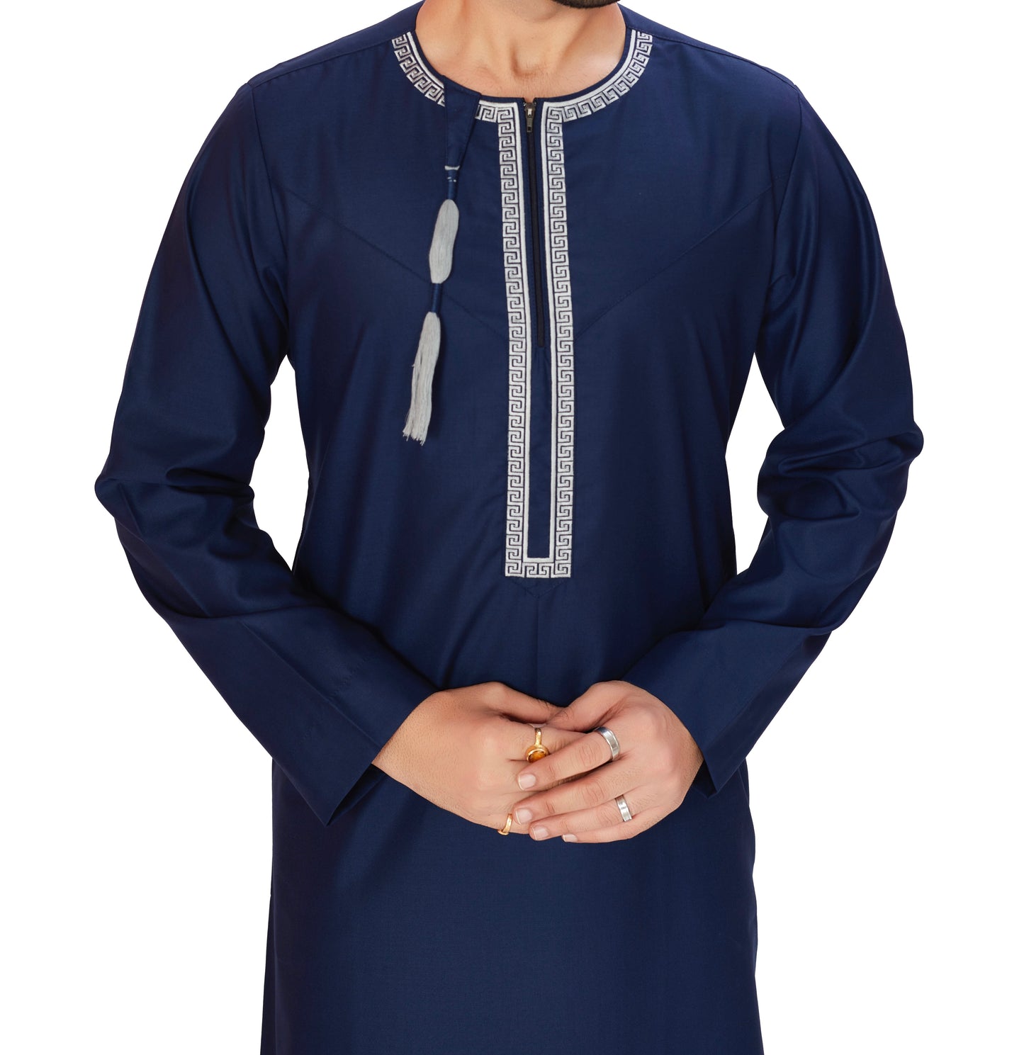 BIN DAWOOD OMANI THOBES. NAVY BLUE (SIZE 32 - 62)