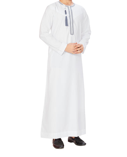 BD OMANI THOBES  WHITE  (SIZE 52 - 62)