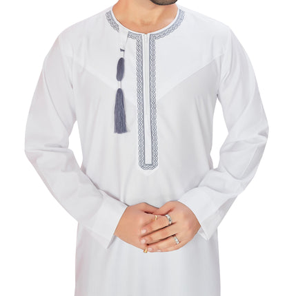 BD OMANI THOBES  WHITE  (SIZE 52 - 62)